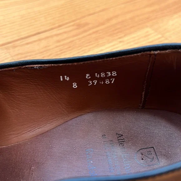 ALLEN EDMONDS LOAFERS RANDOLPH SIZE 14E - Picture 7 of 8